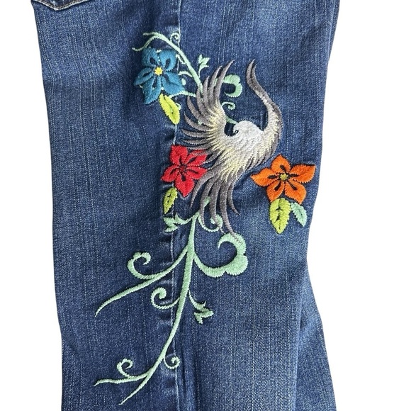 Harley Davidson Embroidered Jeans. Size 6 - Picture 5 of 14